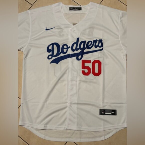 Los Angeles Dodgers Mookie Betts # 50 Jersey , Unisex - Picture 16 of 16